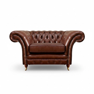 Wohnzimmer Sessel Braun Chesterfield Einrichtung Couch Polstersitz Neu