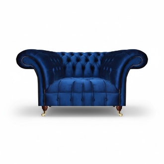 Wohnzimmer Sessel Chesterfield Luxus Blau Luxus Textil Polstermöbel Einrichtung