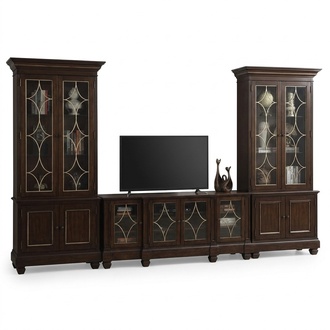 Wohnzimmer Set 2x Vitrine TV Ständer CouchtischSet Wohnmöbel Modern