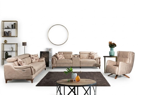 Wohnzimmer Set 3 tlg Luxus Sofagarnitur Dreisitzer Sofa Couch Modern Möbel