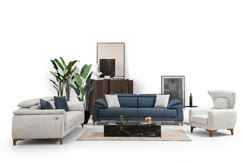 Wohnzimmer Set Modern Luxus Sofagarnitur 3 tlg Polster Möbel Textil Neu
