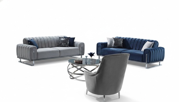 Wohnzimmer Sofa 3-Sitzer Relaxgarnitur 3tlg Lounge-Garnitur Komplettsofa Couch