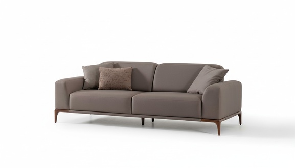 Wohnzimmer Sofa Couch Dreisitzer Design Luxus Couchen Möbel braun