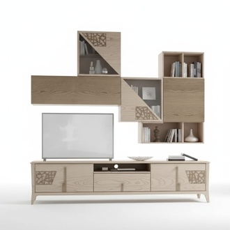 Wohnzimmer Wohnwand rtv Lowboard Holz Braun Möbel Fernseh Neu Modern