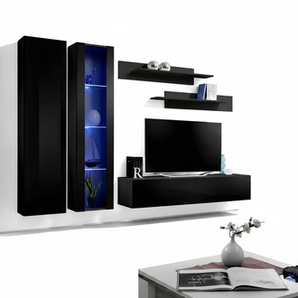 Wohnzimmermöbel Set 5tlg.Wohnwand Design Moderne Möbel TV Ständer