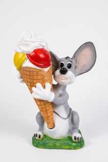 XXL Eis Diele Hase Werbung Aufsteller Figur Garten Dekoration Deko Laden
