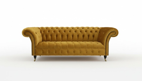 XXL Sofa 3 Sitzer Couch Chesterfield Polster Sitz Garnitur Leder Textil