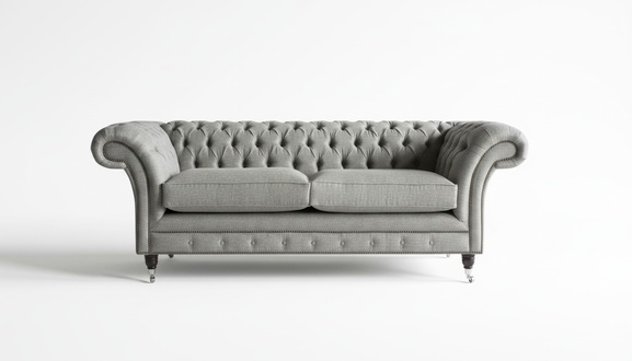 XXL Sofa 3 Sitzer Couch Chesterfield Polster Sitz Garnitur Leder Textil