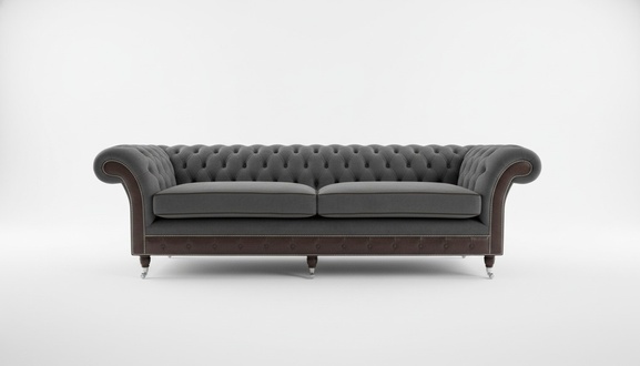 XXL Sofa 4 Sitzer Couch Chesterfield Big Polster Sitz Garnitur Stoff Textil