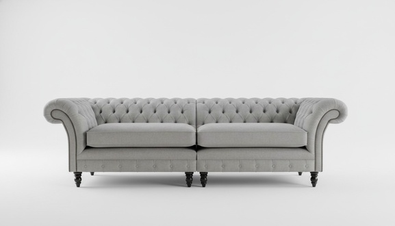 XXL Sofa 4 Sitzer Couch Chesterfield Polster Sitz Garnitur Leder Textil