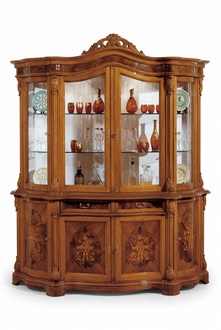 xxl Vitrinen Glas Schrank Echtholz Vitrine Anrichte Italienische Möbel Schränke