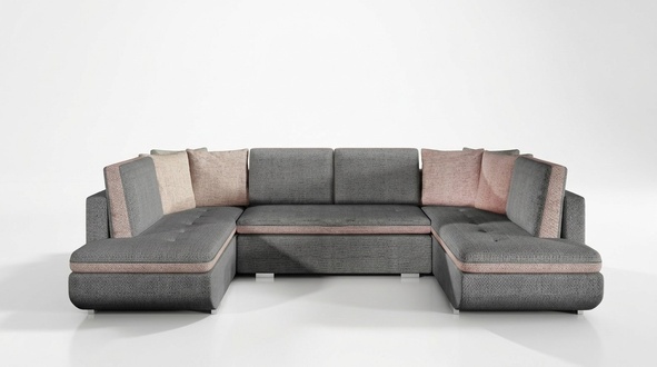 XXL Wohnlandschaft Ecksofa Sofa Couch Polster Garnitur Ecke Designer