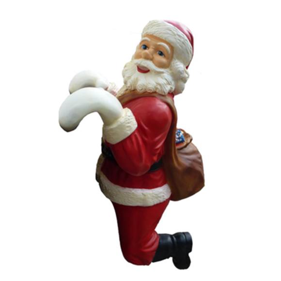 Weihnachtsmann Figur Statue Aussenleuchte Dekoration Nikolaus Skulptur