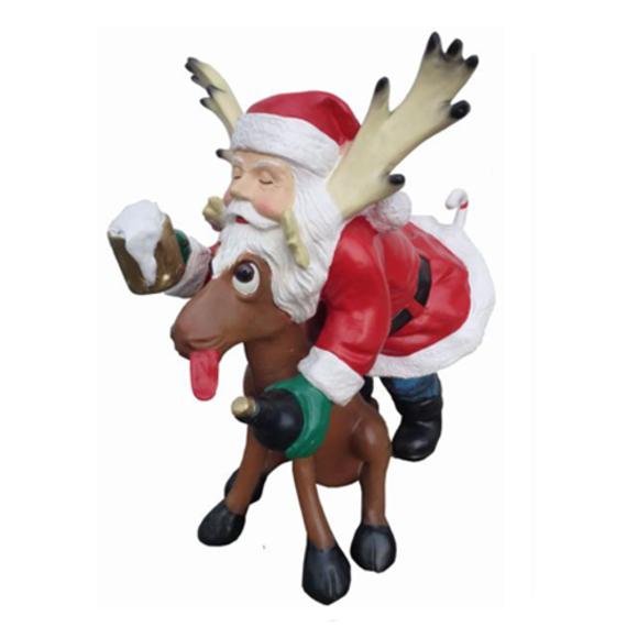 Weichnachten Rudolf Renntier Figur Statue Weihnachtsmann Figuren