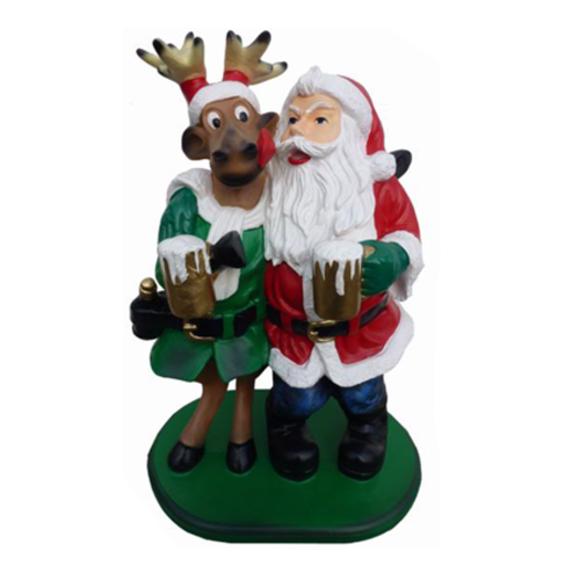 Weichnachten Rudolf Renntier Figur Statue Weihnachtsmann Figuren
