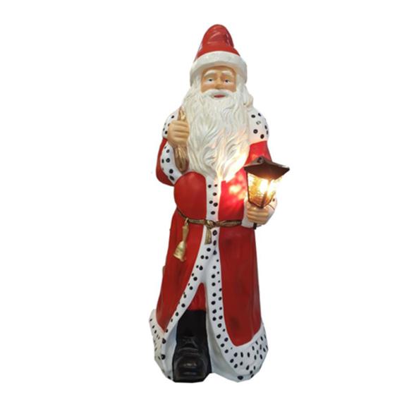 Weihnachtsmann Figur Statue Aussenleuchte Dekoration Nikolaus Skulptur