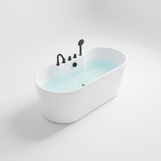 Zeitgenössisch Wanne Acryl Badewanne Badezimmer Weiß Standbadewanne