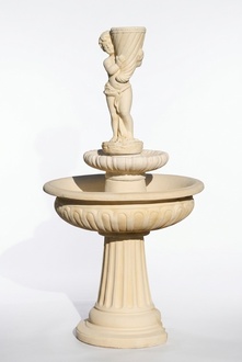 Zierbrunnen Springbrunnen Skulptur Brunnen Deko Garten Fontaine Teich
