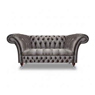 Zweisitzer Sofa Couch Textil Grau Moderne Sofas Luxuriöse Polstermöbel