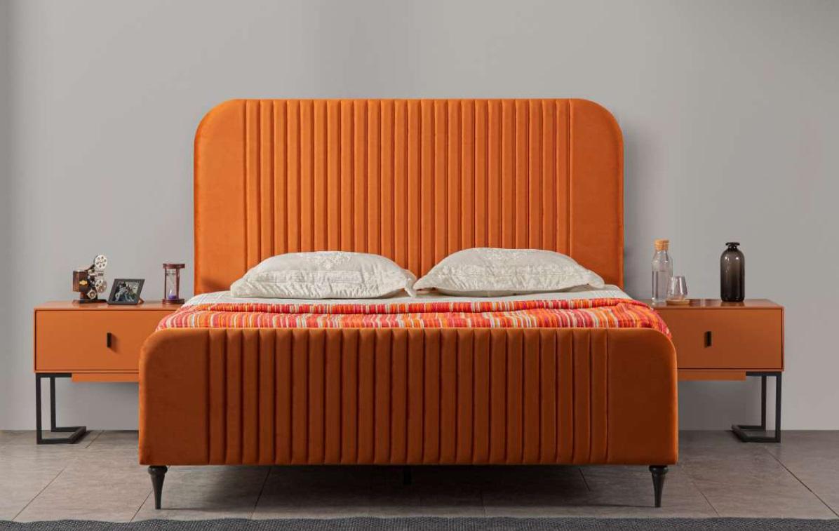 Schlafzimmer Bett 2x Nachttische Luxus Komplette Sets Möbel Zimmer 3tlg.