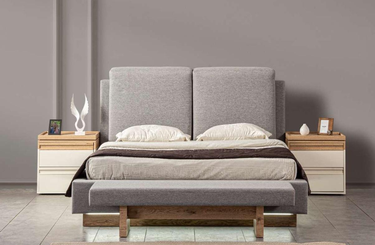Design Schlafzimmer 3tlg. Bett 2x Nachttische Moderne Luxus Set Möbel