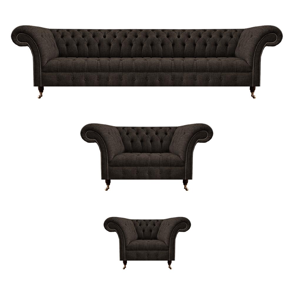 Komplett Wohnzimmer Set 3tlg Sofas Garnitur Designer Luxus Polstermöbel
