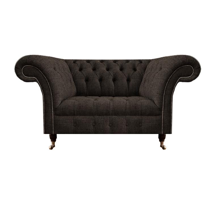 Wohnzimmer Luxus Chesterfield Sofa Couch Zweisitzer Designer Textil Neu