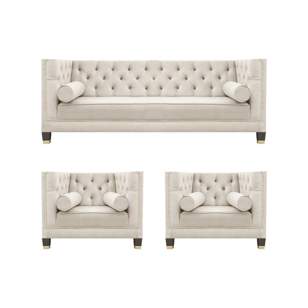 Luxus Möbel Sofagarnitur Couch Sofas Polster Textilsofa Sessel Set Garnitur