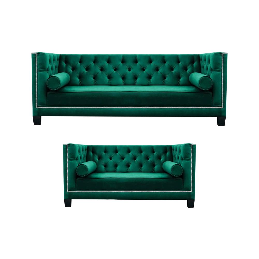 Grün Sofagarnitur Design Chesterfield Sofas Modern Couchen Sessel Sitz