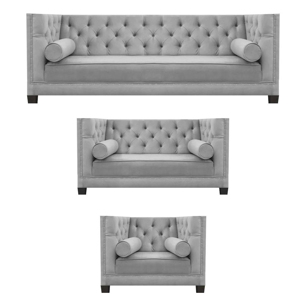 Wohnzimmer Garnitur Luxus Textil Sofagarnitur 3tlg Modern Designer 4+2+1