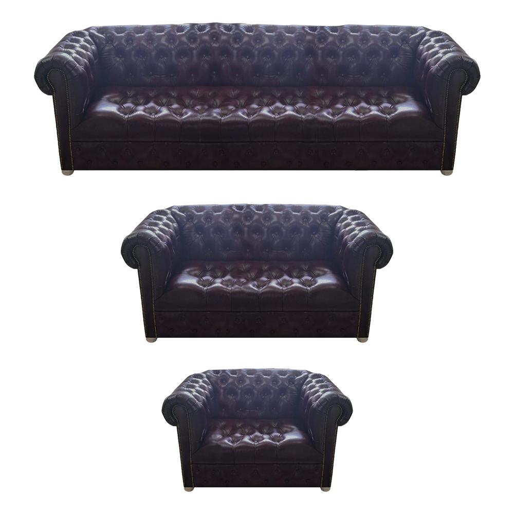 Neu Leder Komplett 3tlg Sofagarnitur Wohnzimmer Luxus Polstermöbel