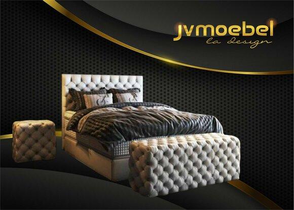Bett 2x Nachttisch 3 tlg. Schlafzimmer Set Design Möbel Modern Luxus Betten Neu
