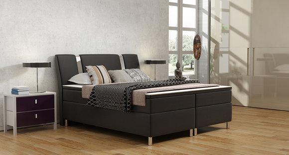 Polsterbett Lederbett Bett Boxspringbett BOX1 - 160x200 oder 180x200cm