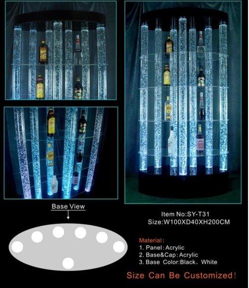 Säule Led Wasser Wand Bar Regal Wassersäulen Theke Designer Beleuchtet