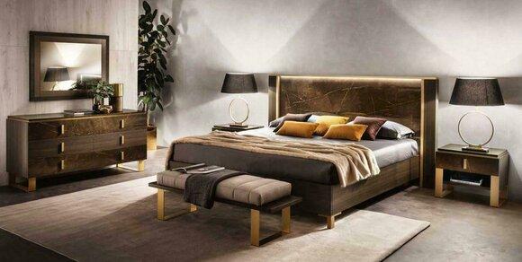 Luxus Schlafzimmer Bett Doppel Stil Modern Polster Betten Italienische Möbel