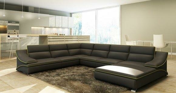 Eltmann Ecksofa Sofa Couch Polster Leder Garnitur Wohnlandschaft Ecke