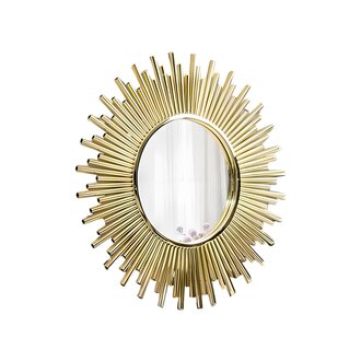 Elegantes Sunburst Spiegel mit goldenen Strahlen im modernen Design Sofort