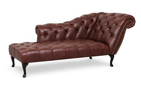 Chesterfield Liege Chaiselongues Couch Ledersofa 100% Leder Sofort