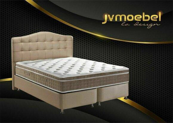 Bett Leder 2x Nachttisch 3 tlg. Schlafzimmer Set Möbel Modern Luxus Betten Neu