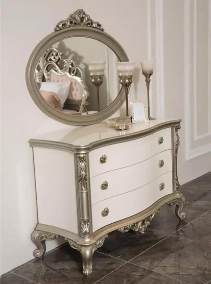 Luxus Kommode Möbel Sideboard Kommoden Anrichte mit Spiegel 2tlg Set Neu