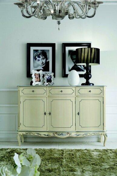 Design Möbel Stil Klassischer Kommode Weiss Sideboard Holz Italienische