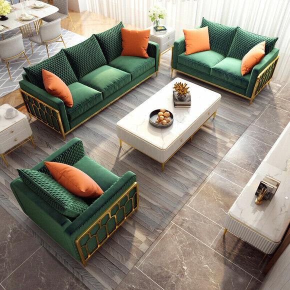 Sofa Leder Couch Polster Sitz 3+1 Sitzer Garnitur Design Couchen Sofas