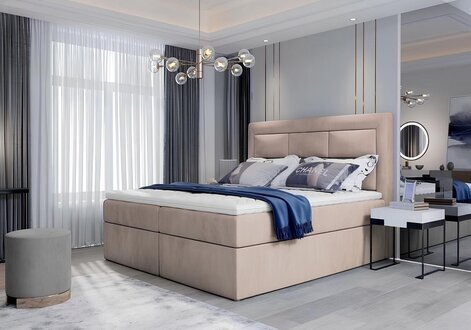 Polsterbett Betten Bett Polster Designer Hotel Doppel Luxus Design 180x200cm Neu Sofort