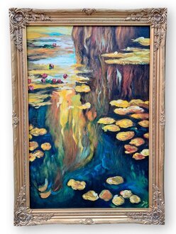 Fein gearbeitete Ölgemälde im zeitgenössischen Design Sofort