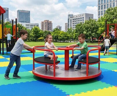 Drehbarer Kinder Karussell Spielplatzgeräte Karusselle Kinderkarussell