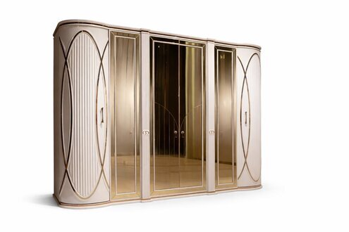 Kleiderschrank Holz modern weiß geräumig Schrank Schlafzimmer Sofort