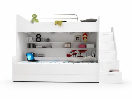 DOPPELSTOCKBETT "HOCHGLANZ" KINDER HOCHBETT ETAGENBETT BETT SOFORT