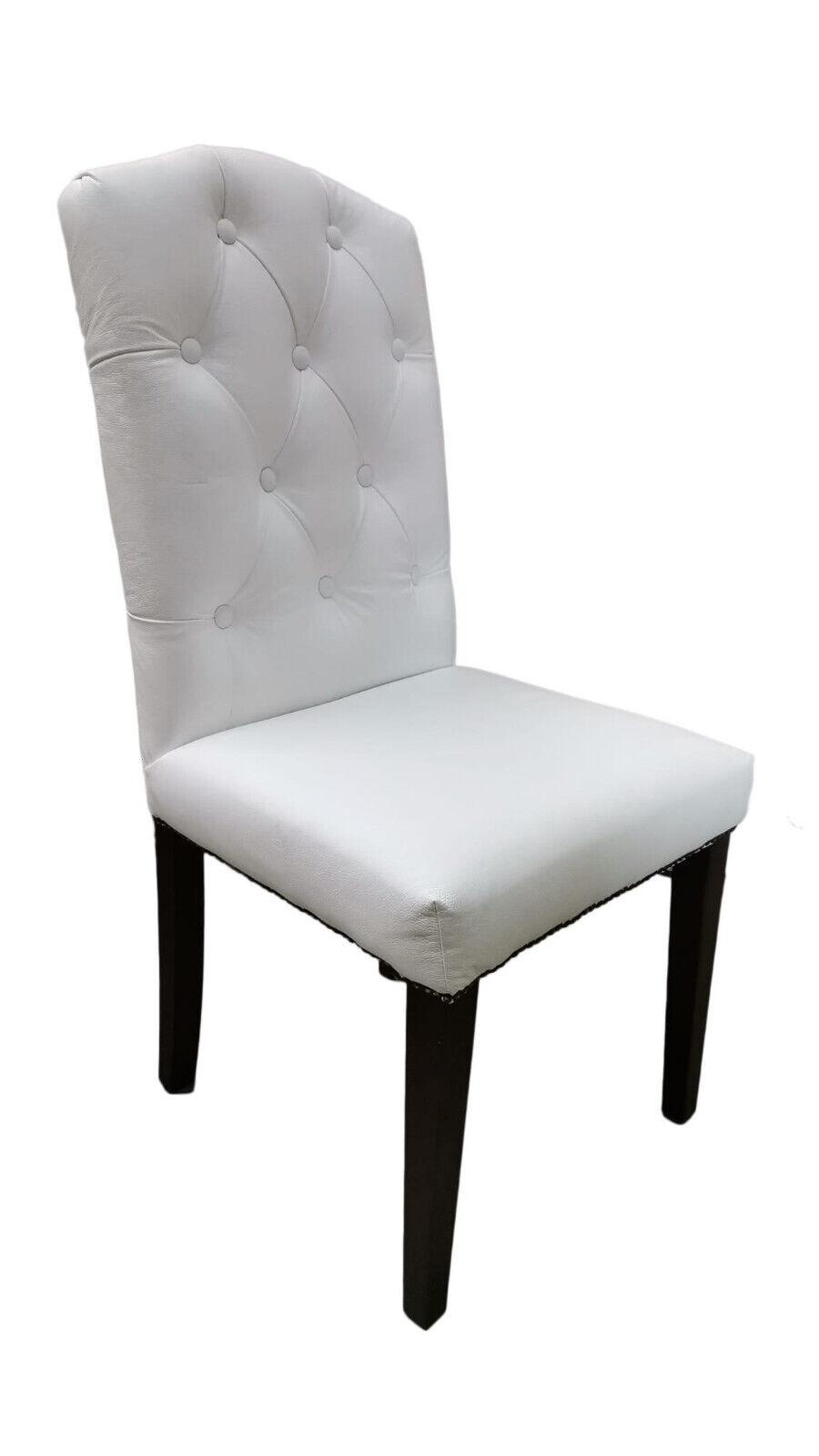 LEHNSTUHL WEIß KUNSTLEDER STUHL SESSEL LEDER STÜHLE BRAUN HOLZ SOFORT