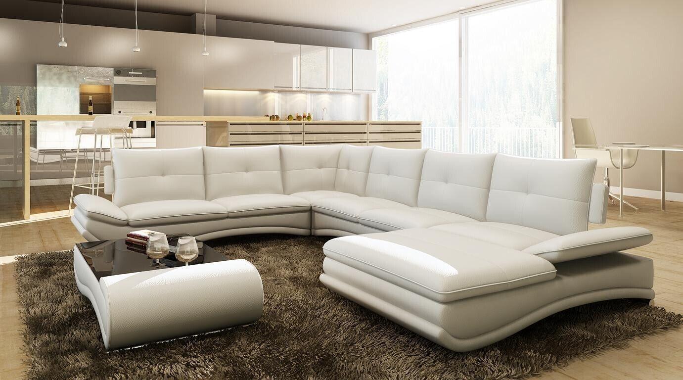 Ledersofa XXL U Form Wohnzimmer Couch Sofa Big Ledercouch Sofas Ecksofa Sofort
