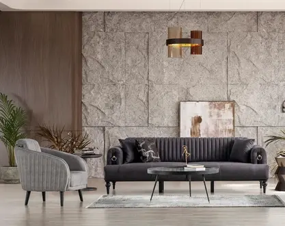 Stilvolle Sofagarnitur 3+1 Sitzer Elegante und Gemütliche Couch für Wohnräume